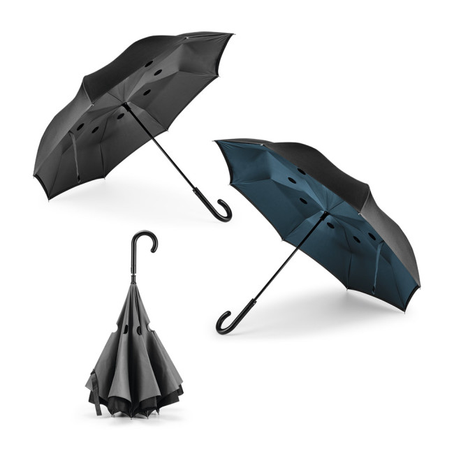 Promotional Angela 190T Pongee Reversible Folding Umbrella