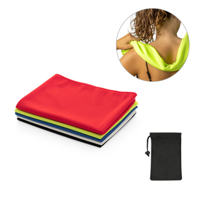 Promotional rPET Sports Towel With Non-Woven Pouch