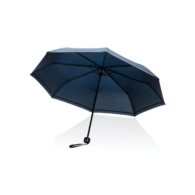 Promotional Impact Aware Rpet Pongee Mini Reflective Umbrella 20.5" - Image 1