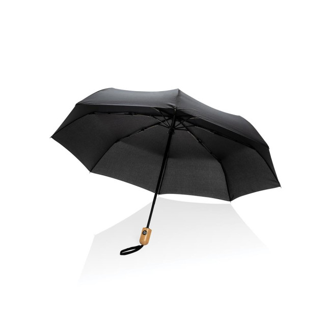 Promotional Impact Aware Rpet Bamboo Auto Open/Close Umbrella 21" - Image 6