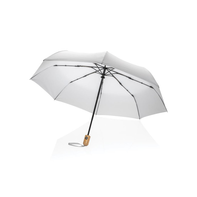 Promotional Impact Aware Rpet Bamboo Auto Open/Close Umbrella 21" - Image 4