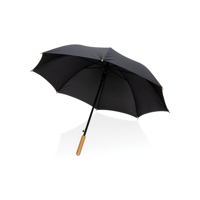 Promotional Impact Aware Rpet Auto Open Bamboo Umbrella 23" - Image 6