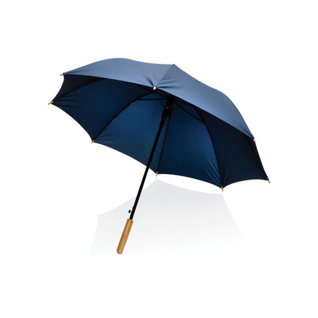 Promotional Impact Aware Rpet Auto Open Bamboo Umbrella 23" - Image 2