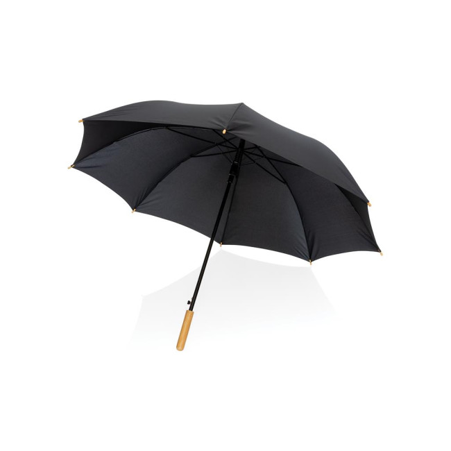 Promotional Impact Aware Rpet Auto Open Bamboo Umbrella 27" - Image 4