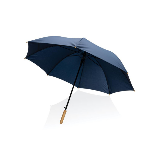 Promotional Impact Aware Rpet Auto Open Bamboo Umbrella 27" - Image 2