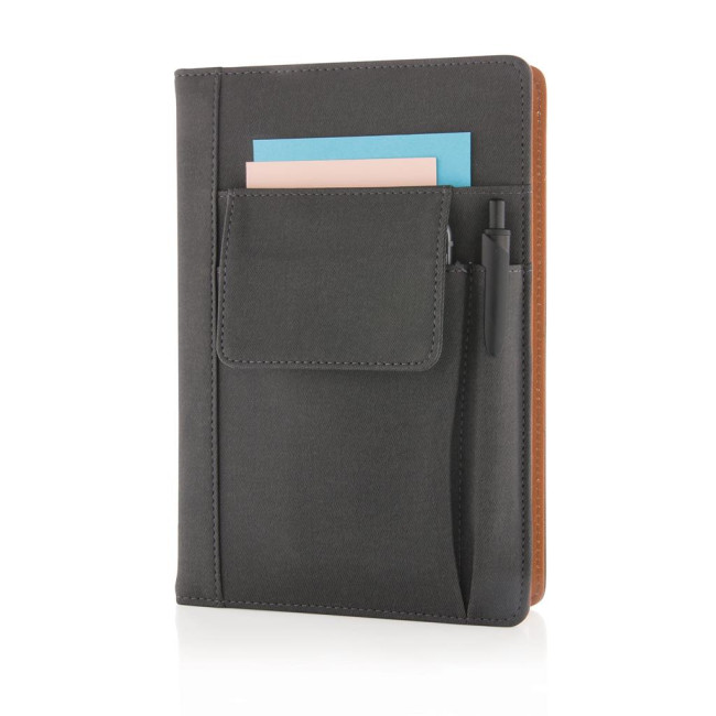 Promotional Notebook With Phone Pocket