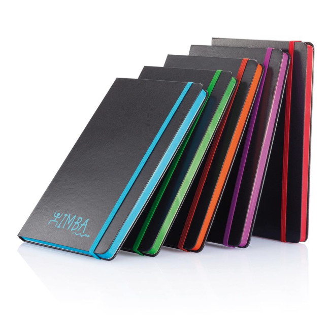 Promotional Deluxe Hardcover A5 Notebook With Coloured Side