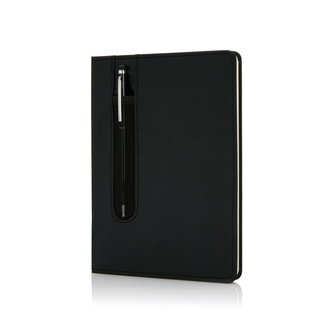 Promotional Standard Hardcover PU A5 Notebook With Stylus Pen - Image 3