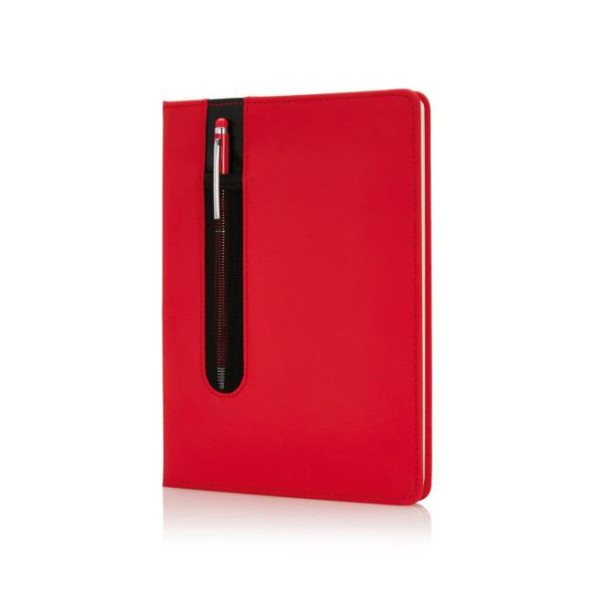 Promotional Standard Hardcover PU A5 Notebook With Stylus Pen - Image 2