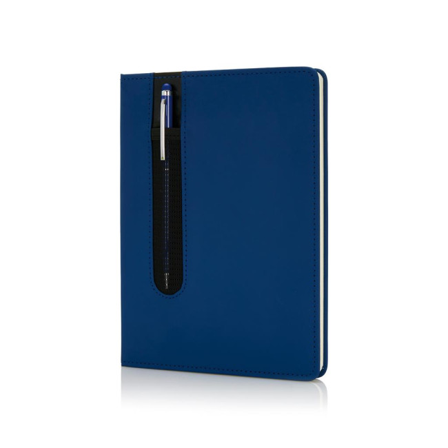 Promotional Standard Hardcover PU A5 Notebook With Stylus Pen - Image 1