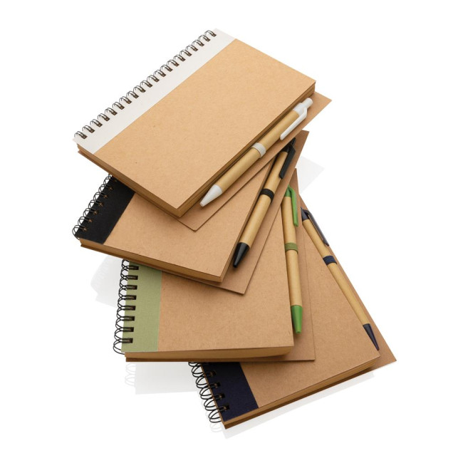 Promotional Kraft Spiral Notebook With Pen