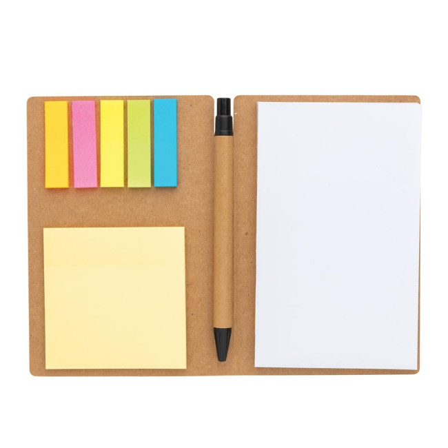 Promotional Kraft Sticky Notes A6 Booklet With Pen