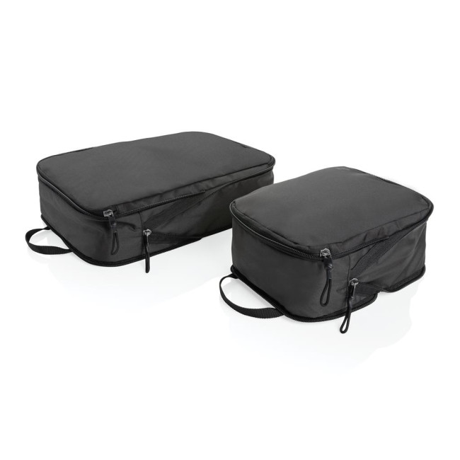 Promotional Swiss Peak Ridge Aware Rpet Compression Travel Cubes 2pc