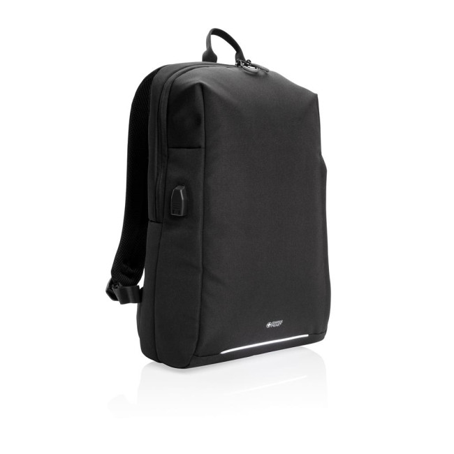 Promotional Swiss Peak Aware RFID And USB A Laptop Backpack