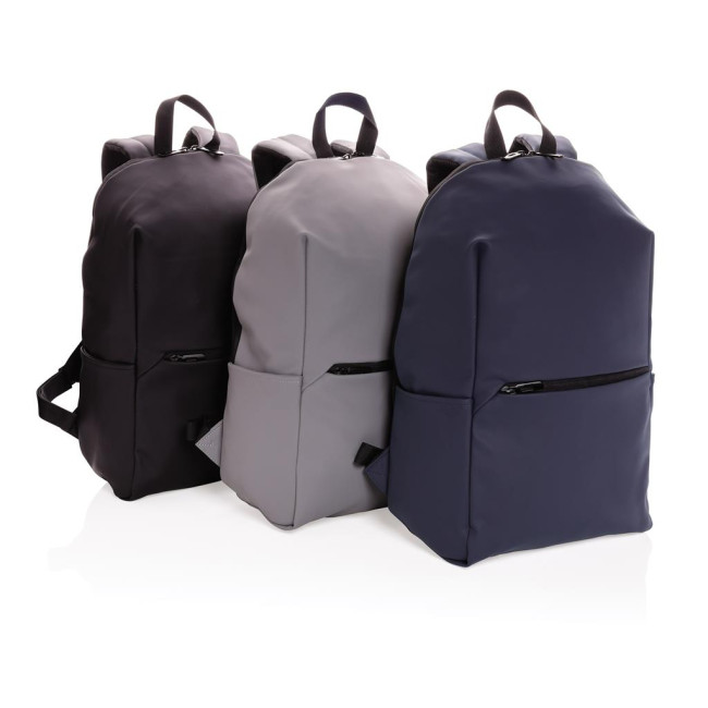 Promotional Smooth PU Laptop Backpack 15.6"