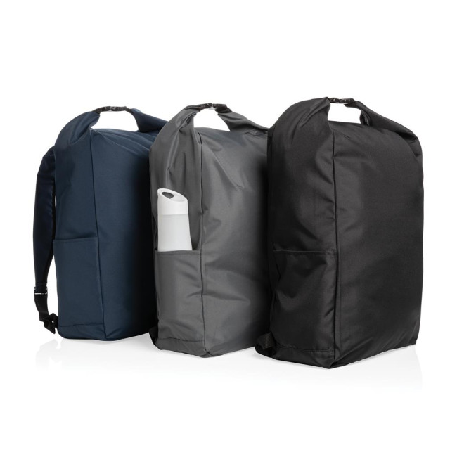 Promotional Impact Aware Rpet Lightweight Rolltop Backpack