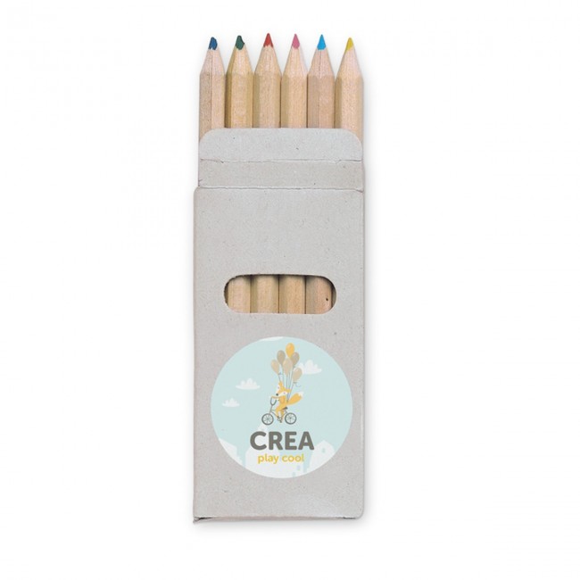 Promotional 6 Coloured Pencils In Box - Image 7