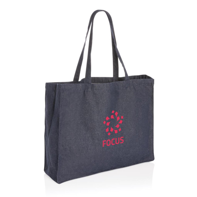 Promotional Impact Aware Recycled Denim Shopper