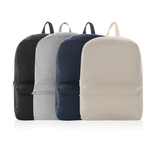 Promotional Impact Aware Recycled Canvas Backpack Undyed