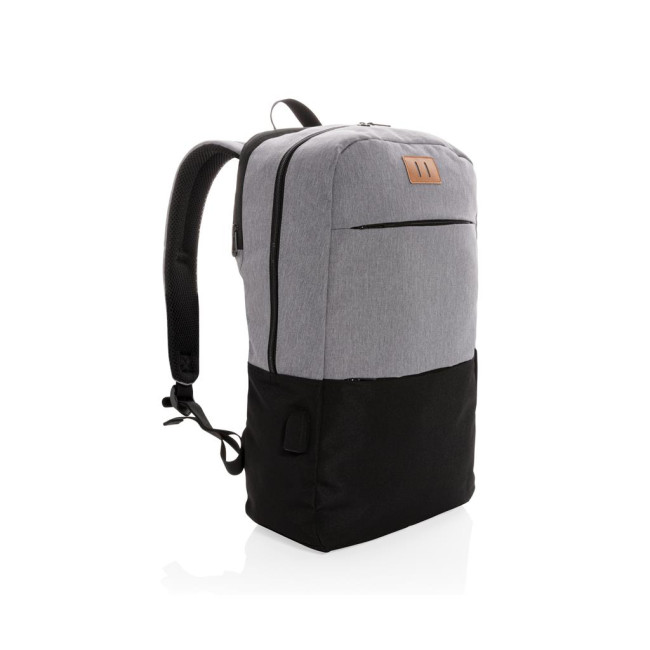 Promotional Modern USB & RFID Laptop Backpack 15.6"