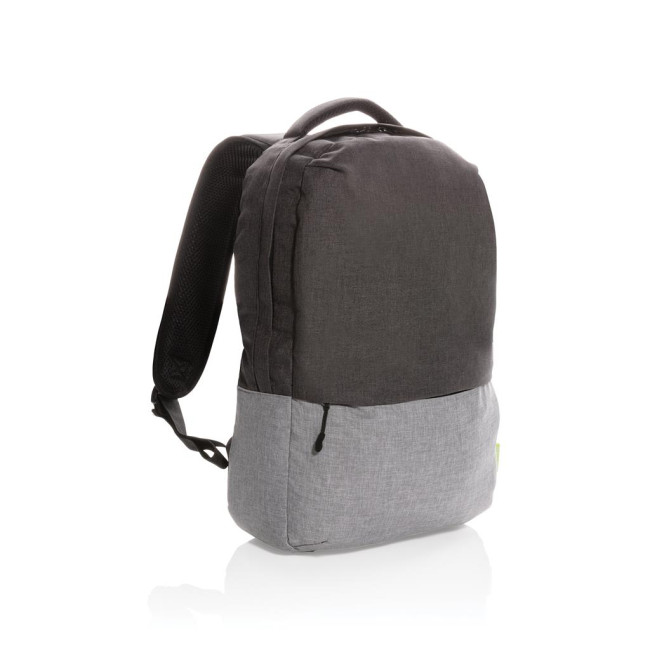 Promotional Duo Colour Rpet RFID Laptop Backpack 15.6"