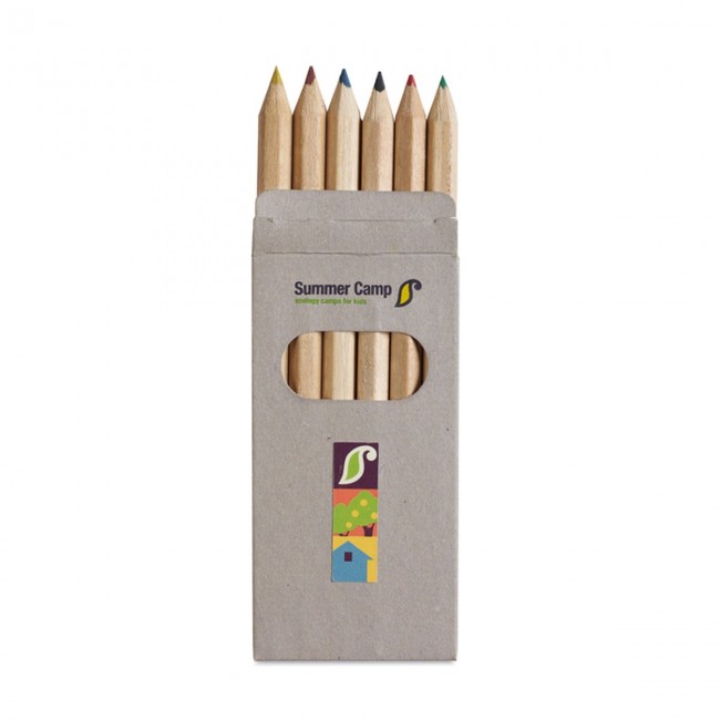 Promotional 6 Coloured Pencils In Box - Image 5