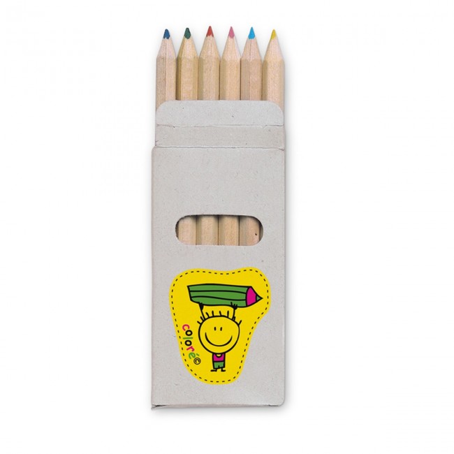 Promotional 6 Coloured Pencils In Box - Image 4