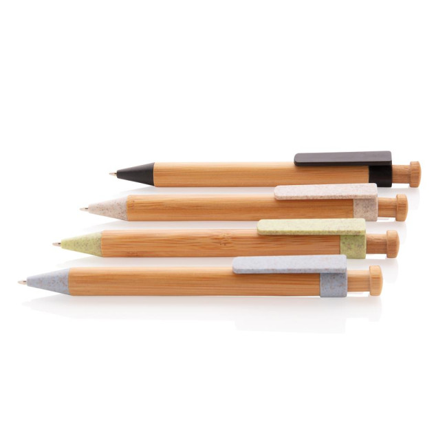 Promotional Bamboo Pen With Wheatstraw Clip