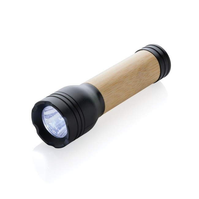 Promotional Lucid RCS Certified Recycled Plastic & Bamboo Torch 1W