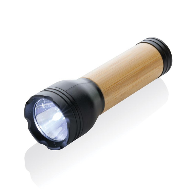 Promotional Lucid RCS Certified Recycled Plastic & Bamboo Torch 3W