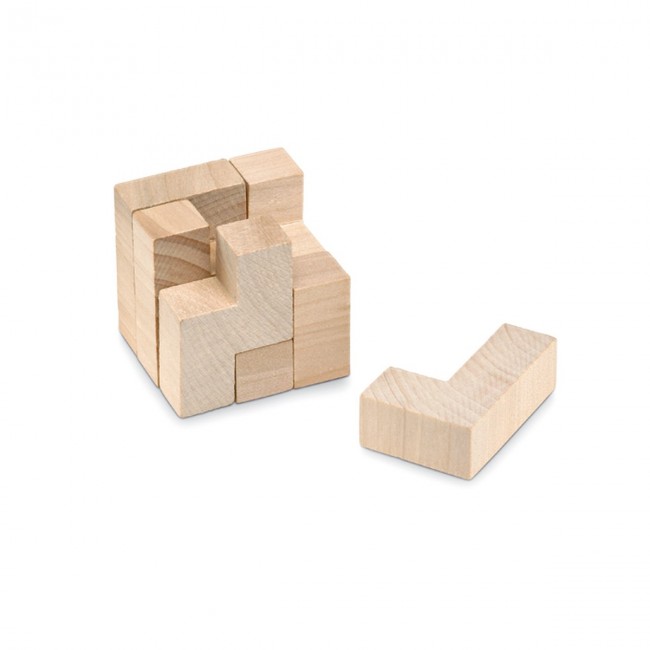 Promotional Wooden Puzzle In Cotton Pouch - Image 1