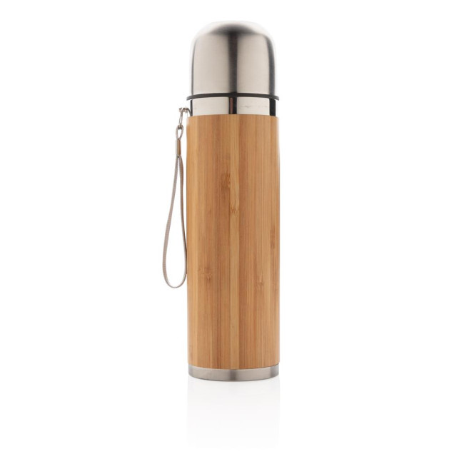 Promotional Bamboo Vacuum Travel Flask 400ml