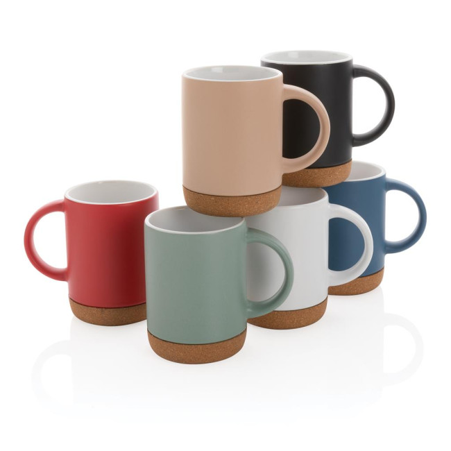 Promotional Ceramic Mug With Cork Base 280ml