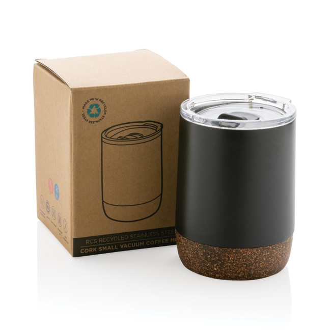 Promotional RCS Re-Steel Cork Small Vacuum Coffee Mug 180ml - Image 2