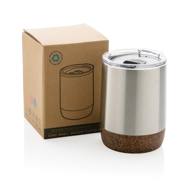 Promotional RCS Re-Steel Cork Small Vacuum Coffee Mug 180ml - Image 3