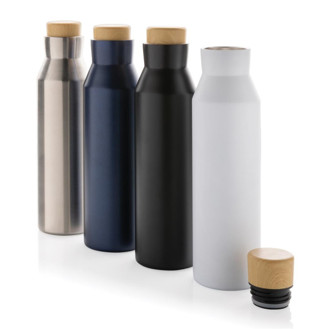 Promotional Gaia RCS Certified Recycled Stainless Steel Vacuum Bottle 600ml - Image 1