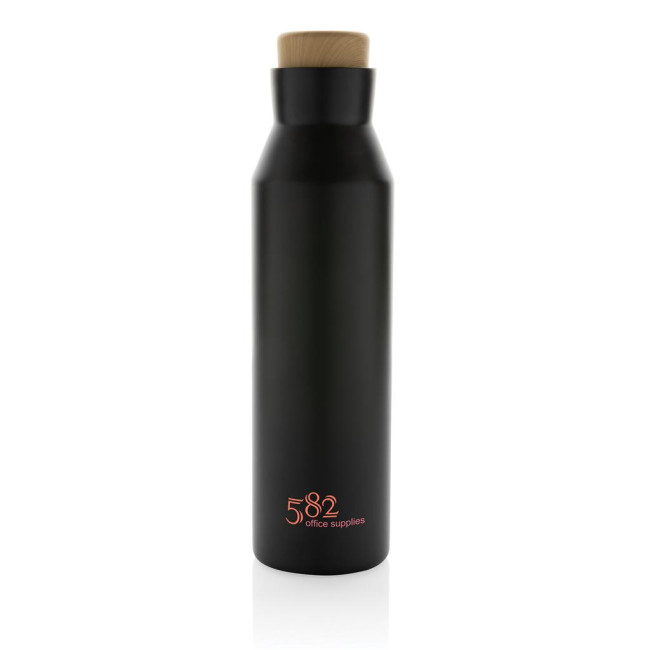 Promotional Gaia RCS Certified Recycled Stainless Steel Vacuum Bottle 600ml - Image 2