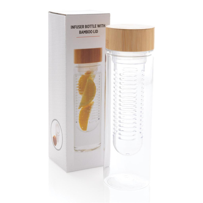 Promotional Infuser Bottle With Bamboo Lid 640ml