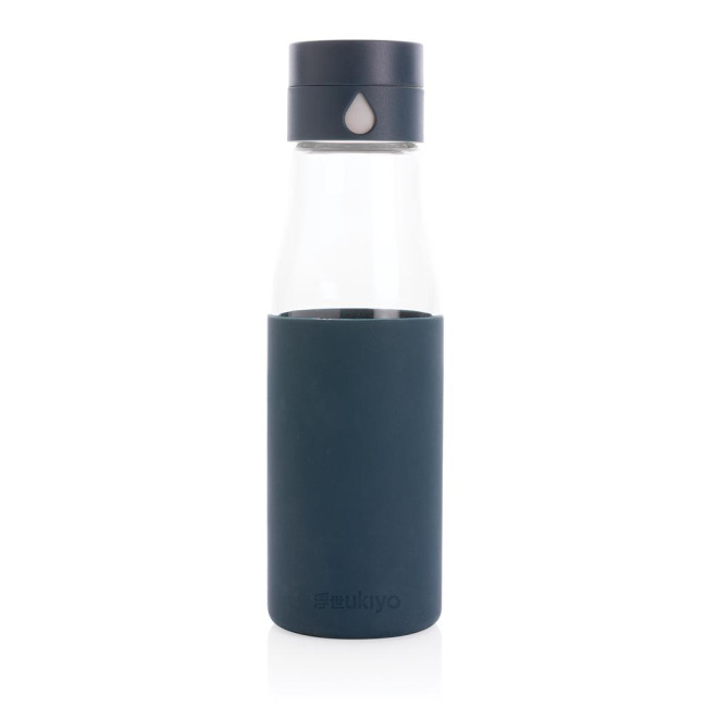 Promotional Ukiyo Glass Hydration Tracking Bottle With Sleeve 600ml - Image 4