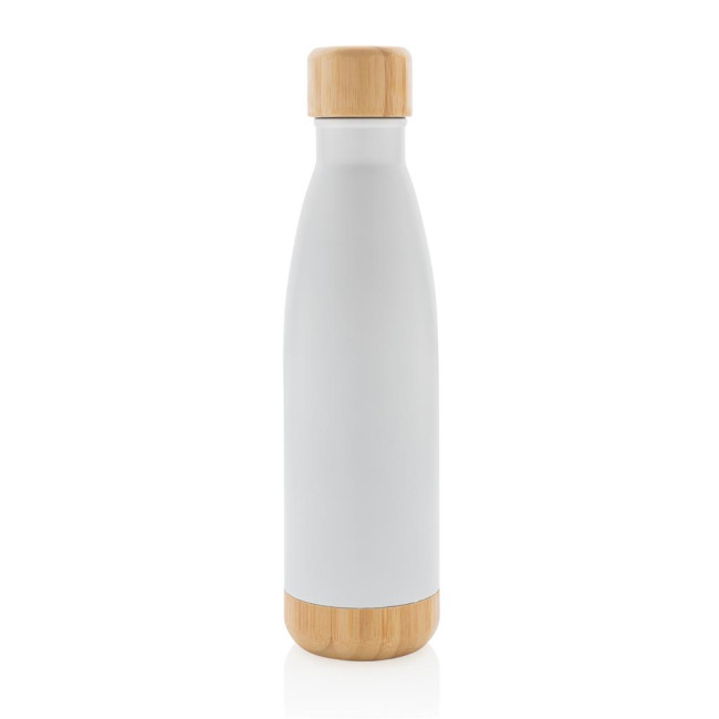 Promotional Vacuum Stainless Steel Bottle With Bamboo Lid And Bottom 520ml - Image 3