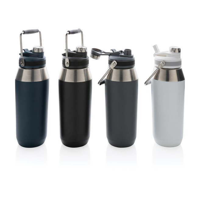 Promotional Vacuum Stainless Steel Dual Function Lid Bottle 1L