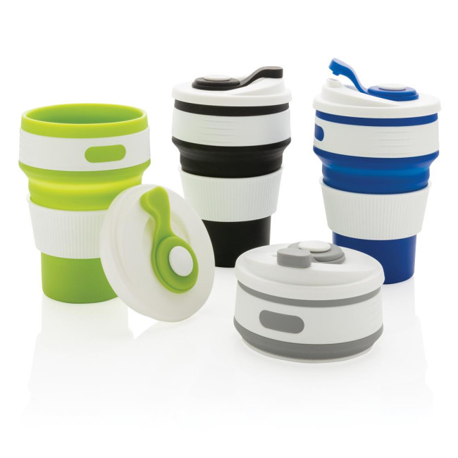 Promotional Foldable Silicone Cup 350ml - Image 1