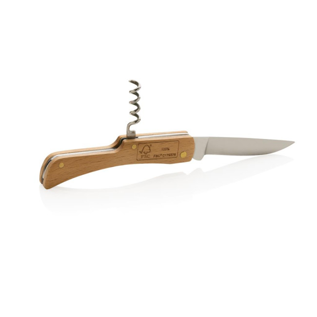 Promotional Wooden Knife With Bottle Opener