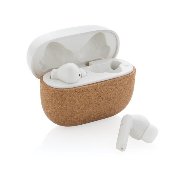 Promotional Oregon RCS Recycled Plastic And Cork Earbuds