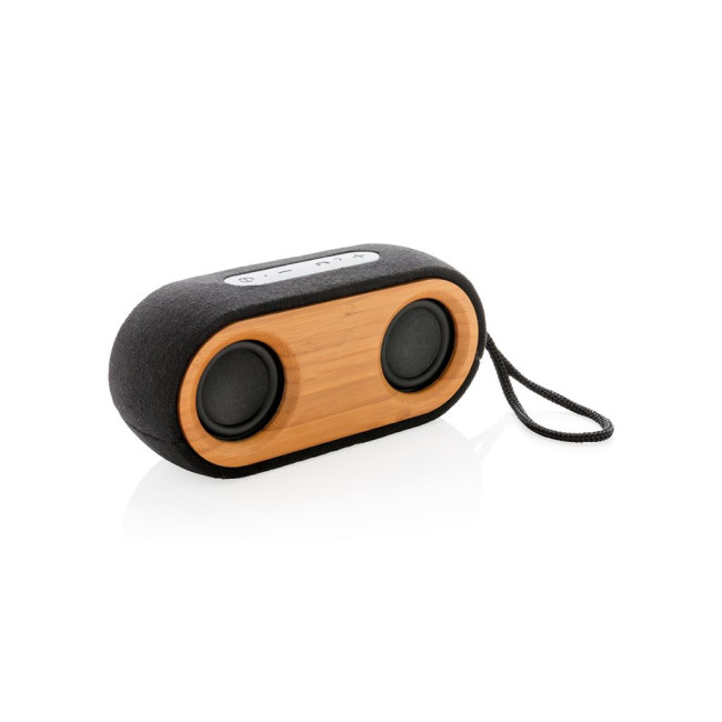 Promotional Bamboo X Double Speaker 10W