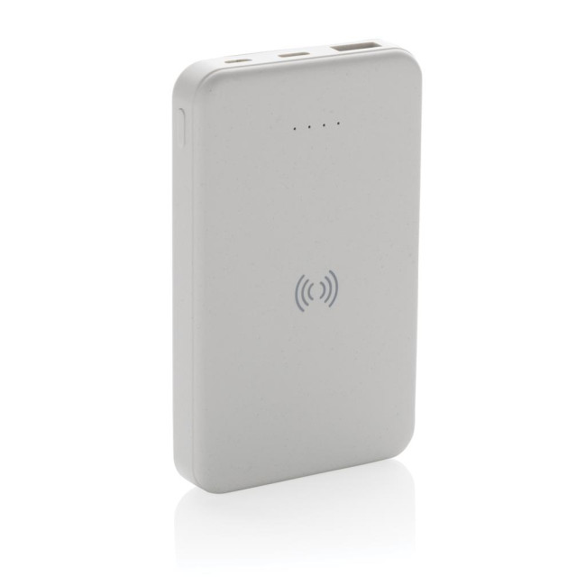 Promotional RCS Recycled Plastic Wireless Powerbank 5.000mAh - Image 1