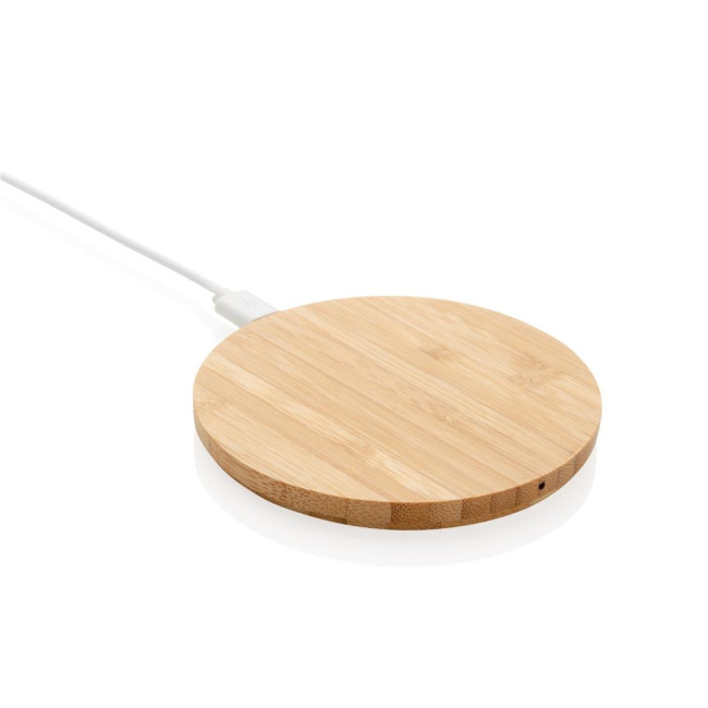 Promotional Bamboo Round Wireless Charger 5W