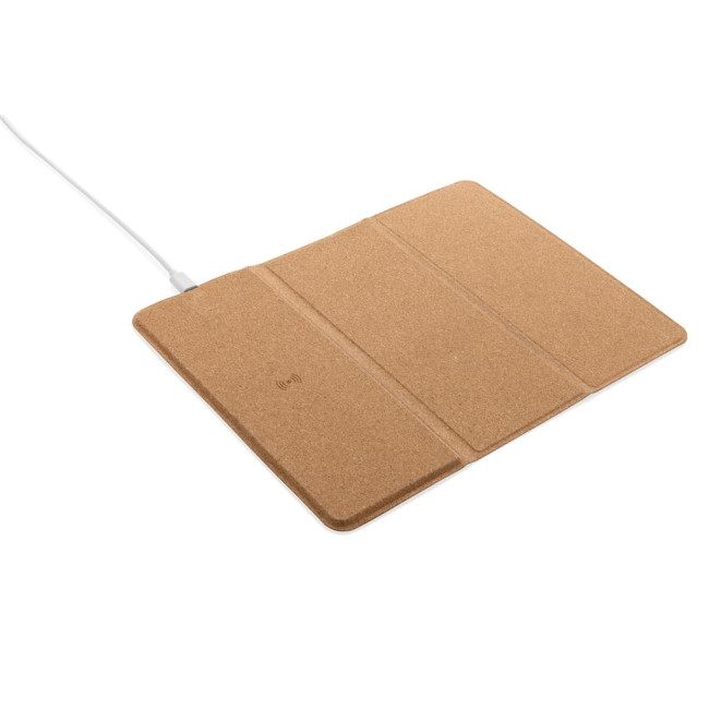 Promotional Wireless Charging Cork Mousepad And Stand 10W