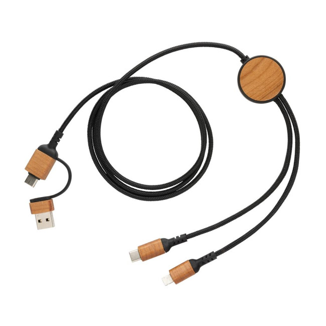 Promotional Ohio RCS Certified Recycled Plastic 6-In-1 Cable