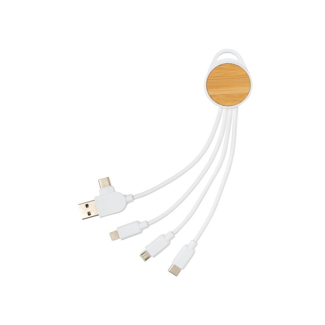 Promotional RCS Recycled Plastic Ontario 6-In-1 Round Cable